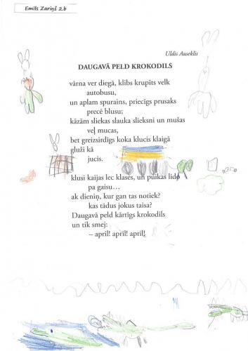 Alūksnes pilsētas sākumskola 2 b. (skolotāja Solvita) Emīls-Zariņš